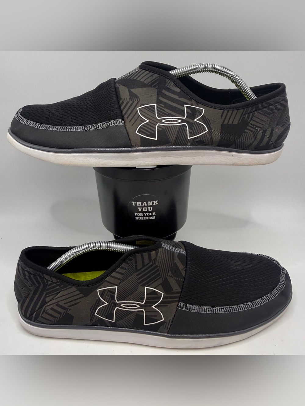 Under Armour Ignite Slip On Shoes Black Gray Men’s Size 12 Comfort Casual